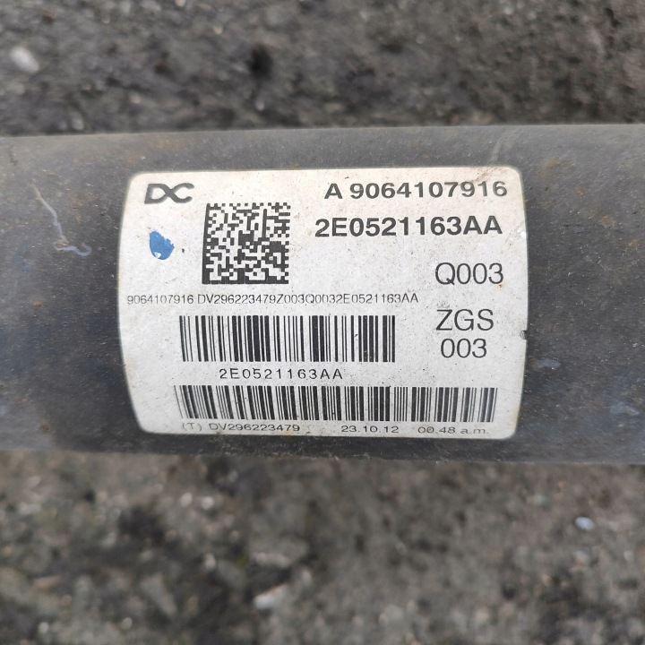 MERCEDES-BENZ SPRINTER W906 2012 CENTRAL ARBRE DE TRANSMISSION