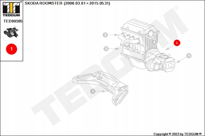COUSSIN MOTEUR ROULEMENT SUSPENSION TEDGUM TED98595