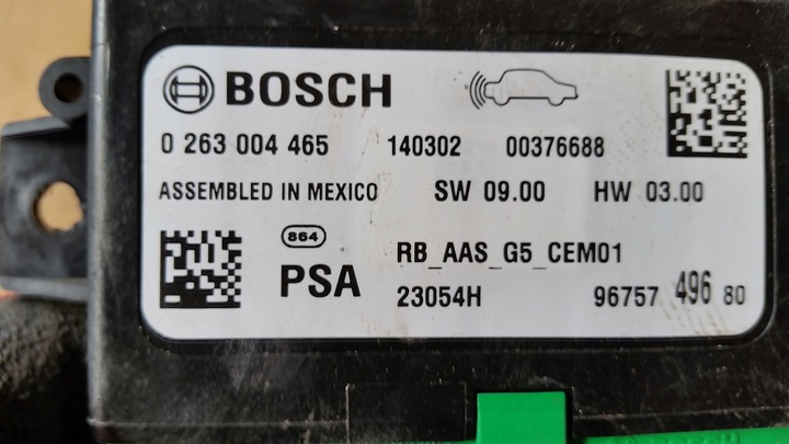 MÓDULO UNIDAD DE CONTROL SENSORES DE APARCAMIENTO PEUGEOT CITROEN 9675749680 