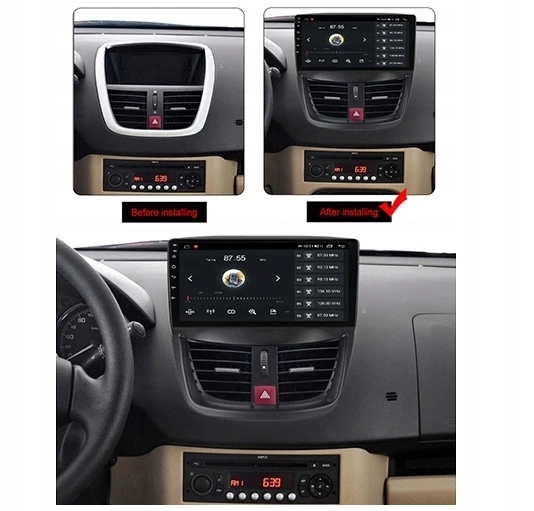 RADIO PEUGEOT 207 ANDROID 12 NAVI 6G RAM 128 