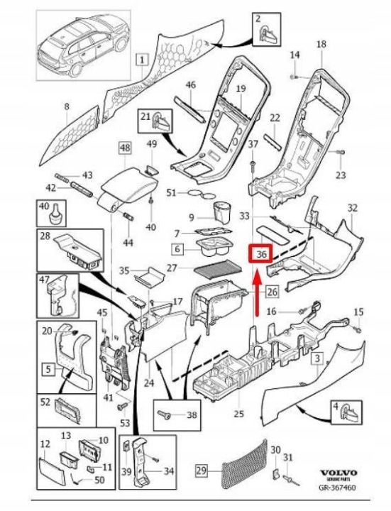VOLVO XC60 MK1 TAPIS CAOUTCHOUC 39800603 NEUF ORIGINALE