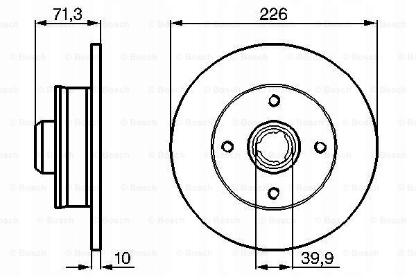 DISCOS ZAPATAS PARTE TRASERA BOSCH VW GOLF IV CABRIOLET 1.8 