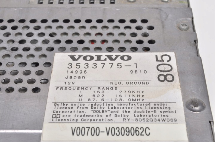 VOLVO S40 I V40 RADIO 3533775 POSIADA CODE