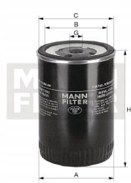 FILTRE CARBURANTS M16, 5ΜM, 212MM, 93MM, 62MM