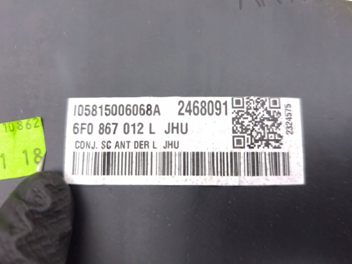 SEAT IBIZA V (KJ) 2018 COLLECTEUR PORTES AVANT 6F0867012L