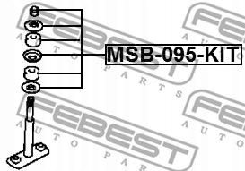 ZEST NAPR PILARES ESTABILIZADOR PARTE DELANTERA MSB-095-KIT 