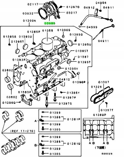 COMPACTADOR TRASERO DE EJE CIGÜEÑAL OEM MITSUBISHI ECLIPSE 4G63 6 BOLT 89-92 