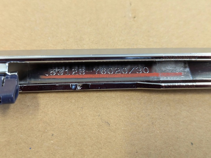 LEXUS UX 53123-76020 2018-2022 CHROME MOULURE PARE-CHOCS AVANT AVANT