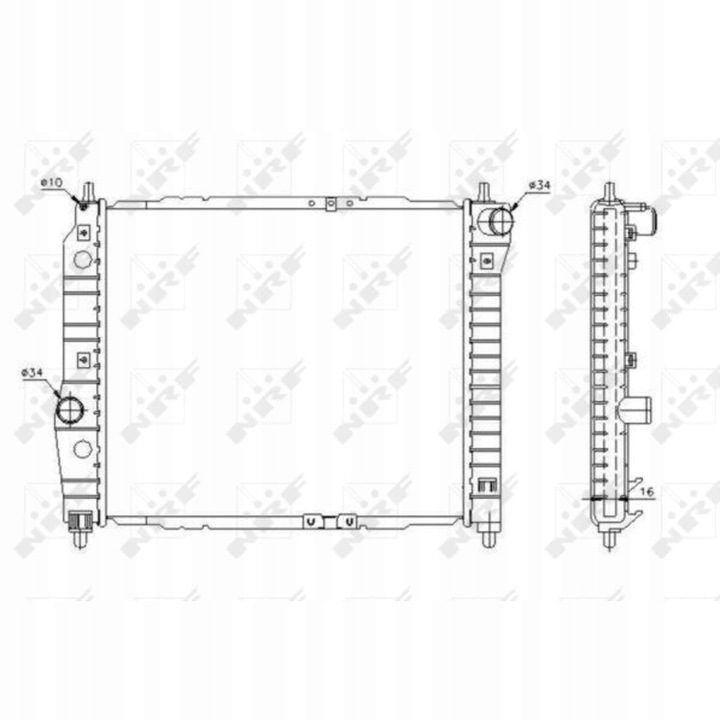 RADIATEUR DE MOTEUR CHEVROLET KALOS (02-) 1.2 I / 48 photo 6 - milautoparts-fr.ukrlive.com