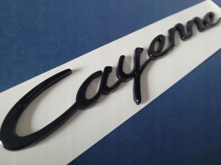 EMBLEMA INSCRIPCIÓN PARA PORSCHE CAYENNE BLACK GLOSSY 