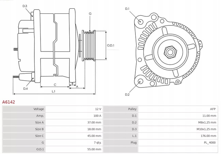 A6142 ALTERNADOR 