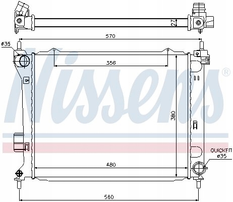 CF0205_C RADIATEUR MOTEUR CONVIENT VERS HYUNDAI I20