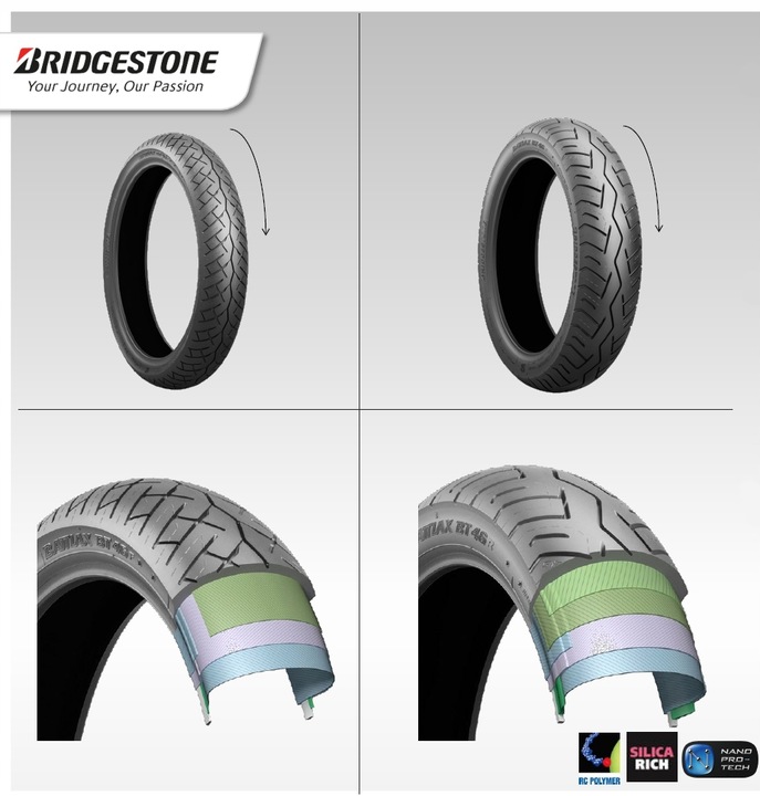 BRIDGESTONE Battlax BT46 100/90-19 + 130/70-17 TL