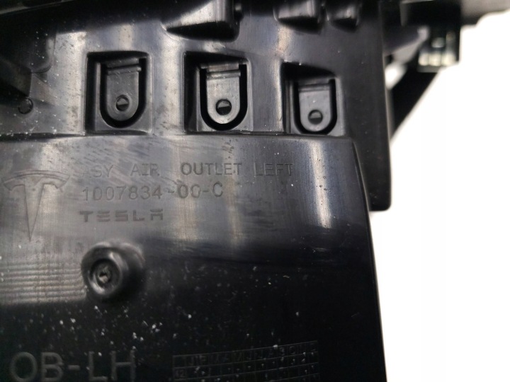 TESLA MODÈLE AVEC 2016 LATÉRALE GRILLE CONDUIT D'AIR TABLEAU DE BORD INSTRUMENTATION