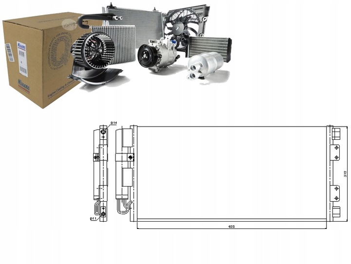 NISSENS RADIATOR AIR CONDITIONER (WITH OSUSZACZEM) LAND photo 1 - milautoparts-fr.ukrlive.com