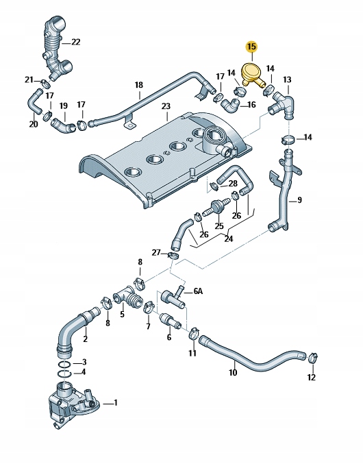 VÁLVULA DE PRESIÓN ENFISEMA AUDI VW 1,8T A4 B5 AC A6 CON 