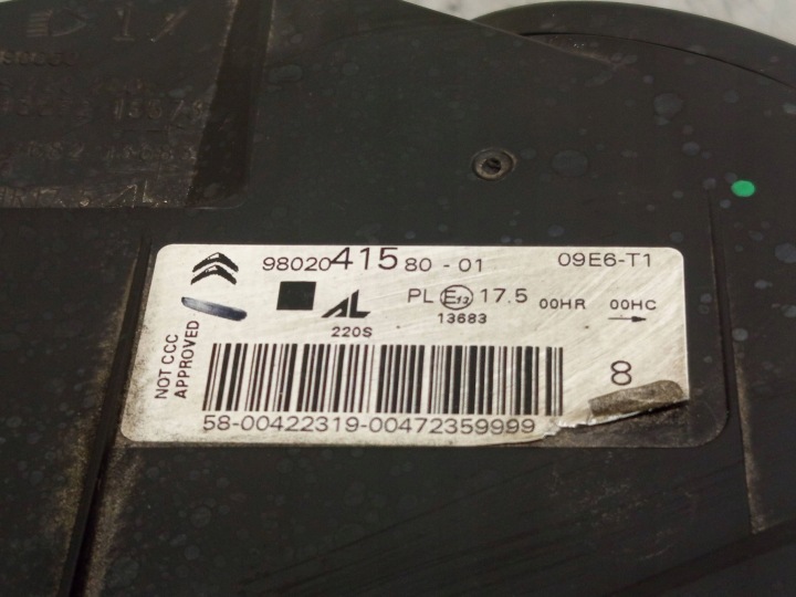 PROJECTEUR PHARE GAUCHE AVANT GAUCHE CÔTÉ CITROEN C4 II PICASSO 9802041580 UK