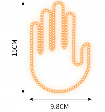 REKA DIODO LUMINOSO LED SYGNALIZATOR GESTOW AL TYLAL VENTANAS COCHE CENTRAL DEDO +PILOT 