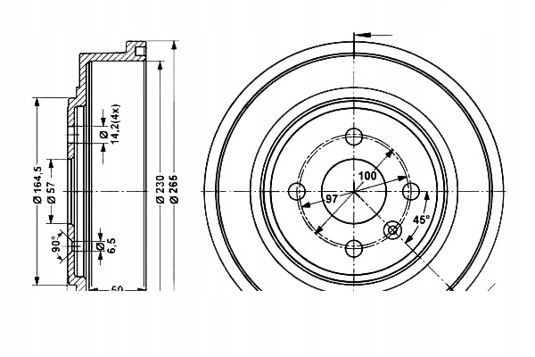 TAMBOUR FREIN OPEL T. ASTRA- COMBO 1.3- 1.7 CDTI 99-
