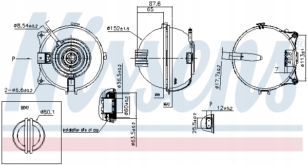 RÉSERVOIR D'EXPANSION LIQUIDE REFROIDISSEMENT 996117 NIS