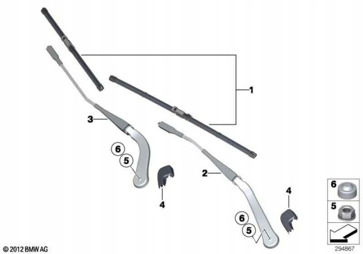BMW KIT REVÊTEMENTS SUR ESSUIE-GLACES 61612468941