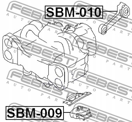 COUSSIN MOTEUR ARRIÈRE FEBEST SBM-010