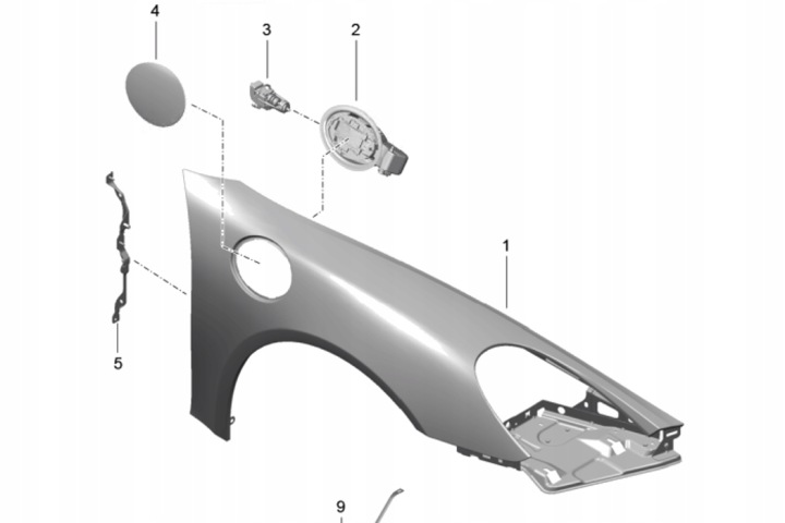 PORSCHE 911 991 AVANT GAUCHE SUPPORT GARDE-BOUE 99150355700 NEUF ORIGINAL