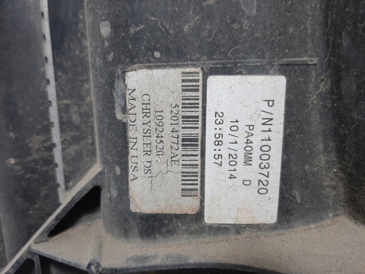 RAM 1500 CREW CAB 3.6 V6 VVT 14R RADIATEUR EAU VENTILATEUR 52014772AE