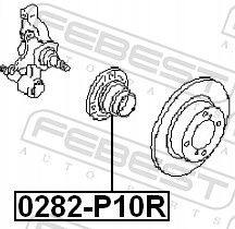 CUBO RUEDAS PARTE TRASERA 0282-P10R FEBEST INFINITI NISSAN 