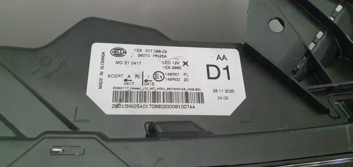 NISSAN QASHQAI III J12 LIFT PHARE DROITE COMPLET LED 26010 HN25A OEM 2024-