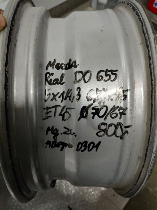 JANTES ALU 6,5JX15 5X114,3 ET45 70/67MM RIAL D655