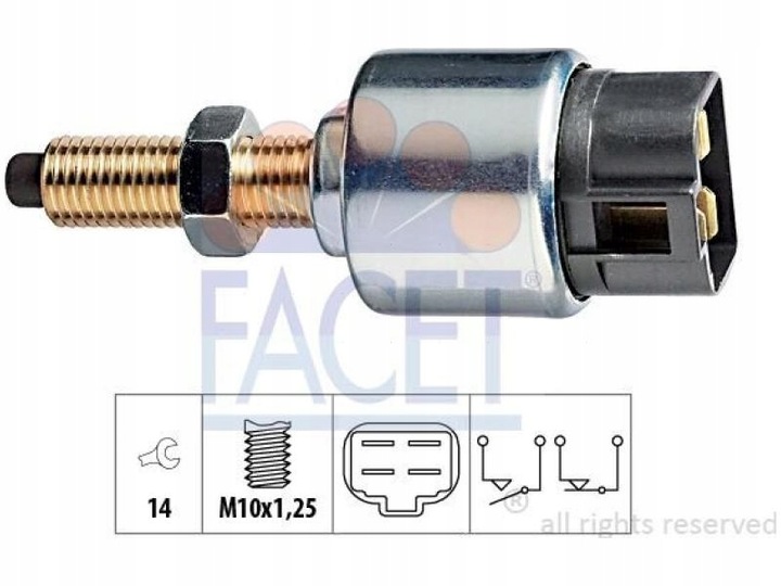 CONMUTADOR DE LUZ LUZ DE FRENADO ECLIPSE I 89-95 PAJERO I 02- CARISMA 00-06 