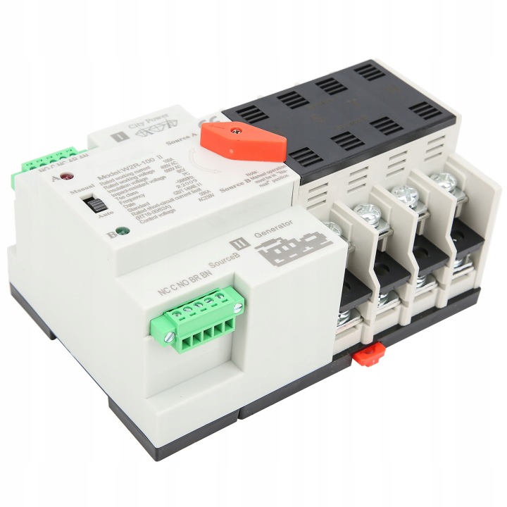 AUTOMATIQUE COMMUTATEUR TRANSFERU RÉSEAUX ÉLECTRIQUES 100A 4P