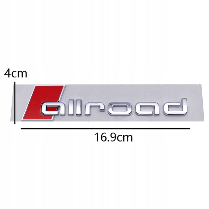 PEGADURA CON LOGOTIPO ALLROAD PARA AUDI A4 A6 TIPO DEPORTIVO PARTE TRASERA PLAKIETKA - 16.9X4CM 