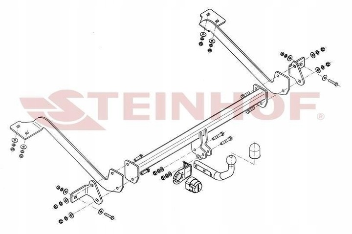 BARRA DE REMOLQUE GANCHO DE REMOLQUE STEINHOF PEUGEOT DE CARGA L2 08-18 