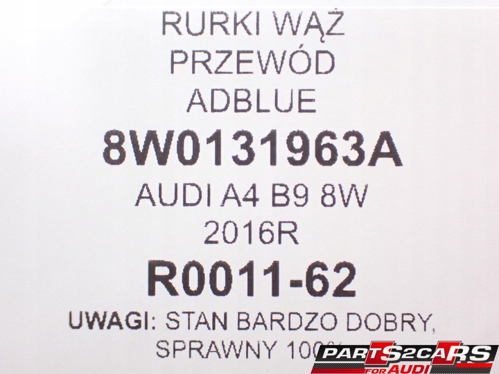 8W0131963A TUBULADURA CABLE CUELLO ADBLUE AUDI A4 B9 8W 