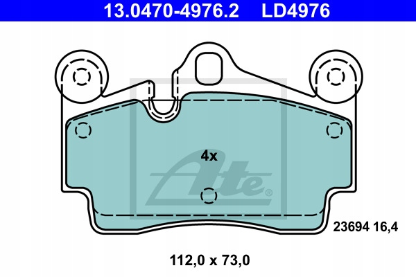 ZAPATAS DE FRENADO ATE CERAMIC ATE 13.0470-4976.2 