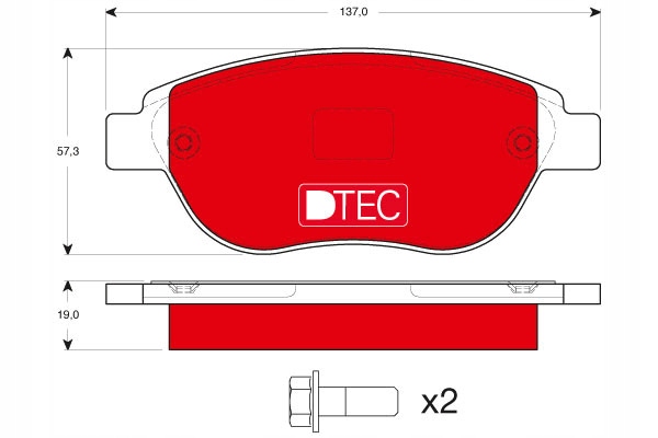 ZAPATAS DE FRENADO - JUEGO DTEC COTEC GDB1464DTE 