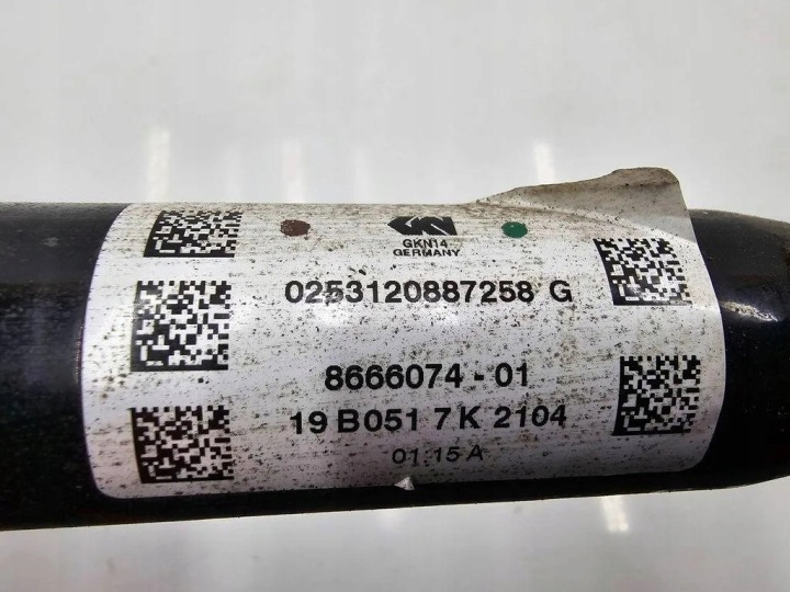 DEMI-ARBRE ARRIÈRE DROITE BMW 8666074 2.0L GASOLINE 190KW 2019