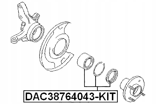 FEBEST COJINETE CUBO PARTE DELANTERA NISSAN WINGROAD AD Y11 1999.05-2008.10 