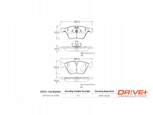 SABOTS DE FREIN DE FREIN AVANT BMW 5 03- DRIVE+ photo 3 - milautoparts-fr.ukrlive.com