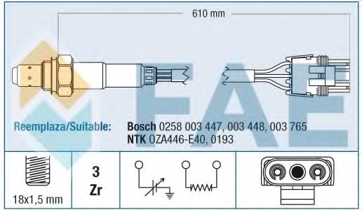 SONDA LAMBDA OPEL FRONTERA,OMEGA 2.0I OHC 95- PRZO 