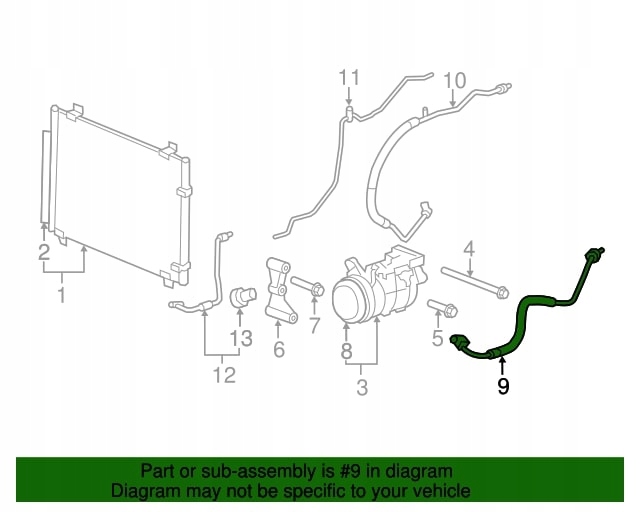 CADILLAC CTS 3.6 V6 CABLE DE ACONDICIONADOR 25801154 