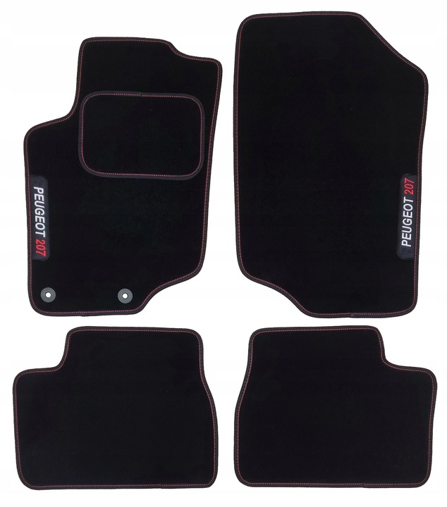 PEUGEOT 207 DE 2007-2012 ALFOMBRILLAS DE FELPA PARA AUTO HAFT 