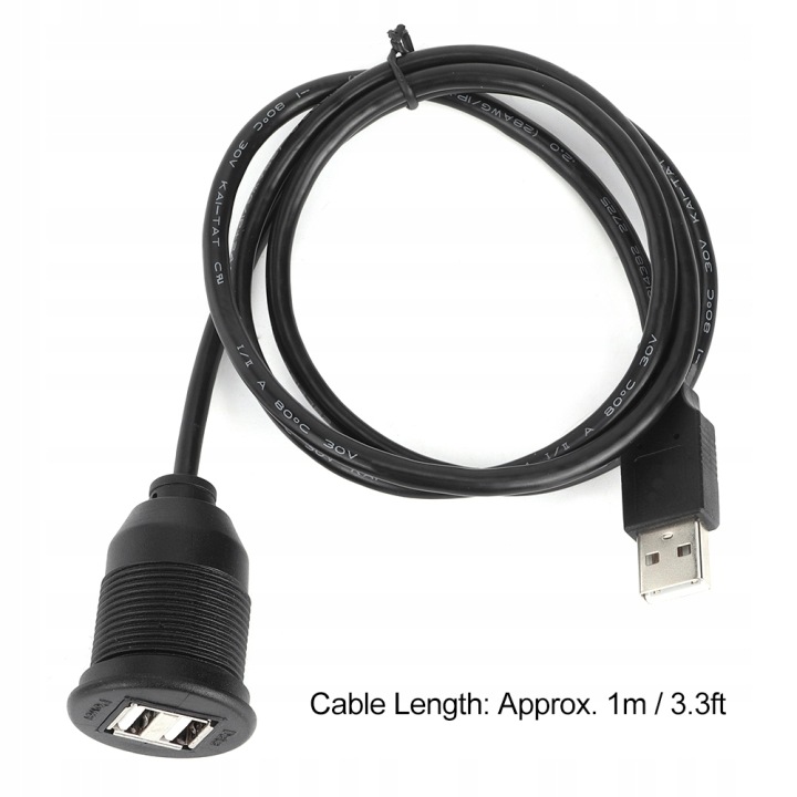 USB2.0 1 MESKI SUR 2 SERRAGE CÂBLE VERS TRANSMISJI DONNÉES ÉTANCHE F8