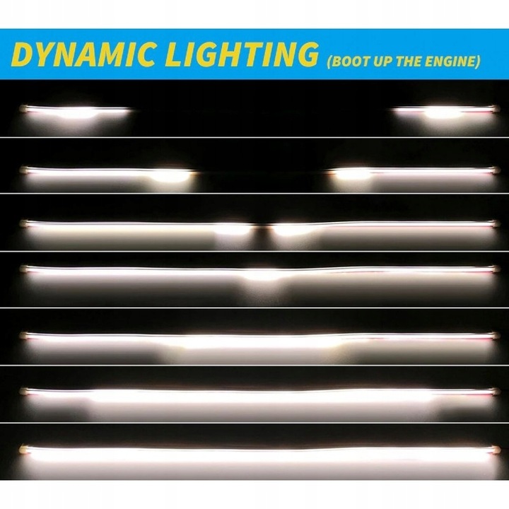 ŽIBINTAI DIENINĖS PO VARIKLIO DANGTĮ 200CM DRL LED 12V + WOW nuotrauka 11