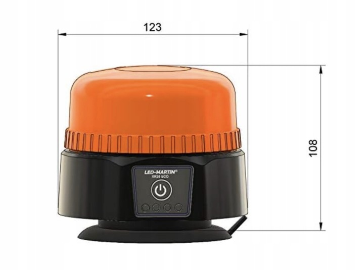 PHARE BLYSKOWA LED-MARTIN XR20 ECO JAUNE AIMANT BATTERIE POWYSTAWOWY