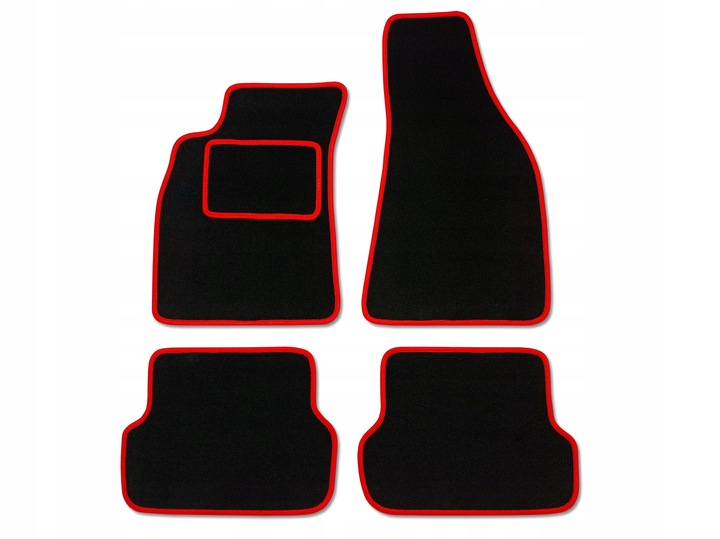 ALFOMBRILLAS ESCOBILLAS DE FELPA PARA ALFA ROMEO 166(1998-2007)CZERWONE FORRO 