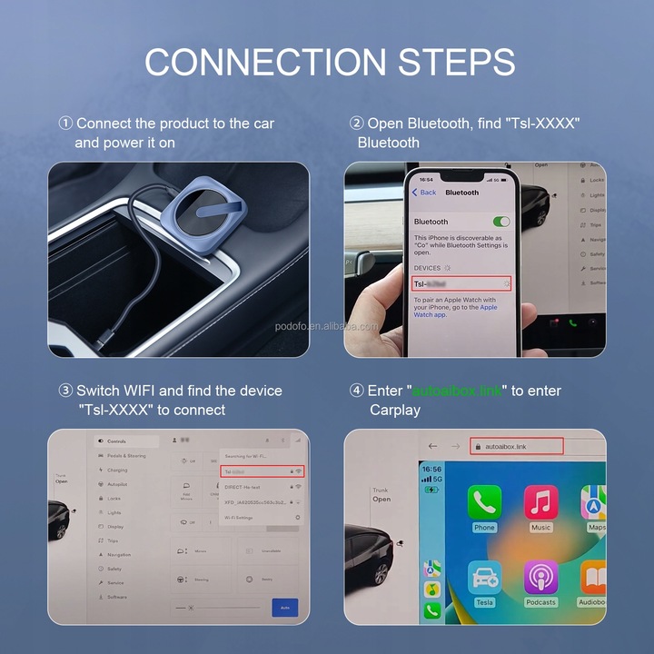 RADIO AKCESORYJNY TESLA CARPLAY WIRELESS 