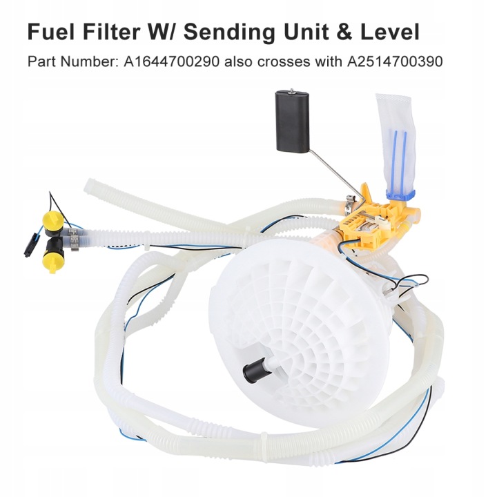 FILTRE CARBURANTS DANS WYSYANIE NIVEAU BLOC A1644700290 DROITE POUR A6